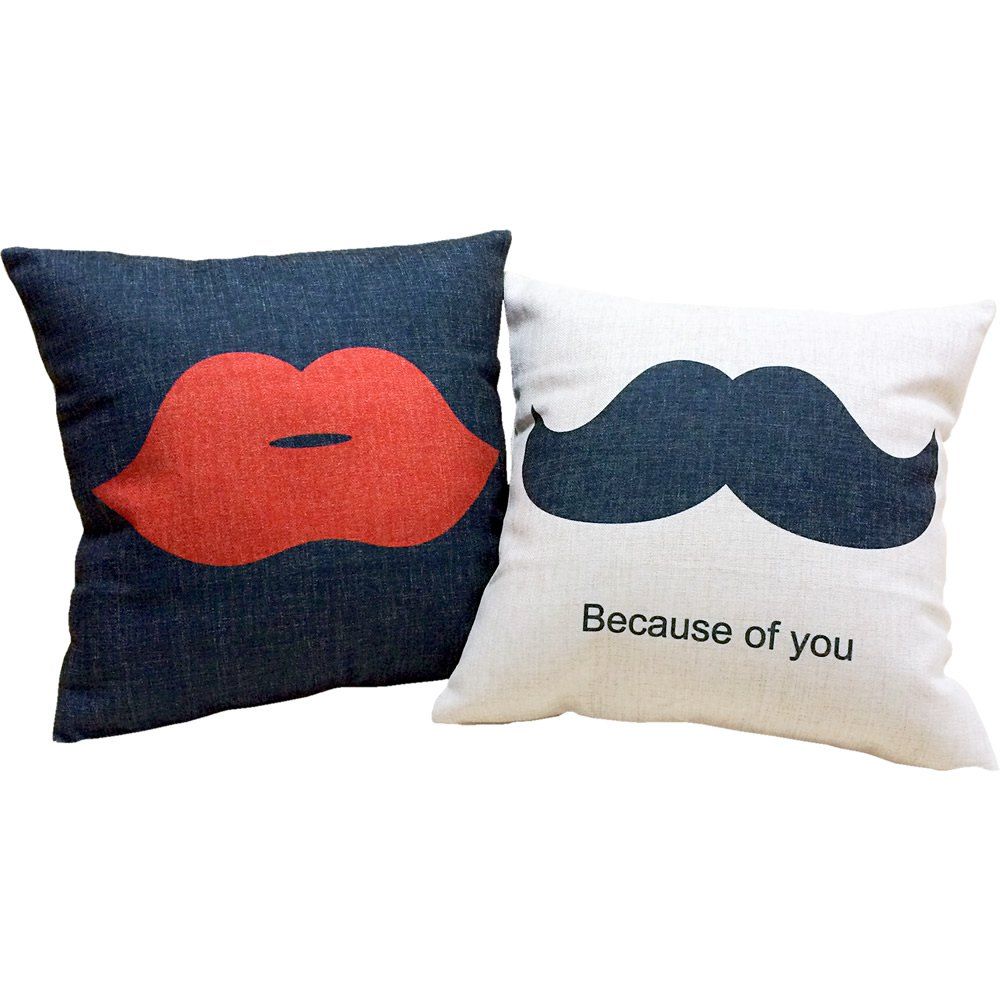 [39 OFF] 2PCS Good Quality Home Decoration Linen Cushion Cover Rosegal