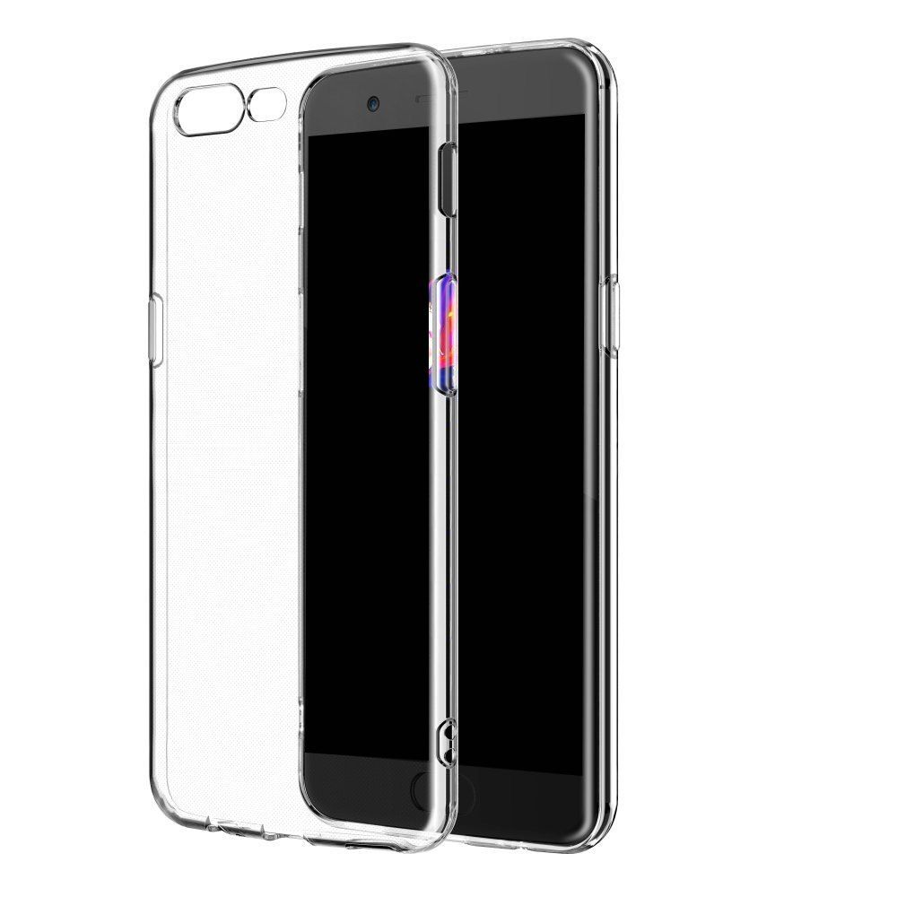 

Ultrathin Shock-Absorption Bumper TPU Clear Case for One Plus 5, Transparent
