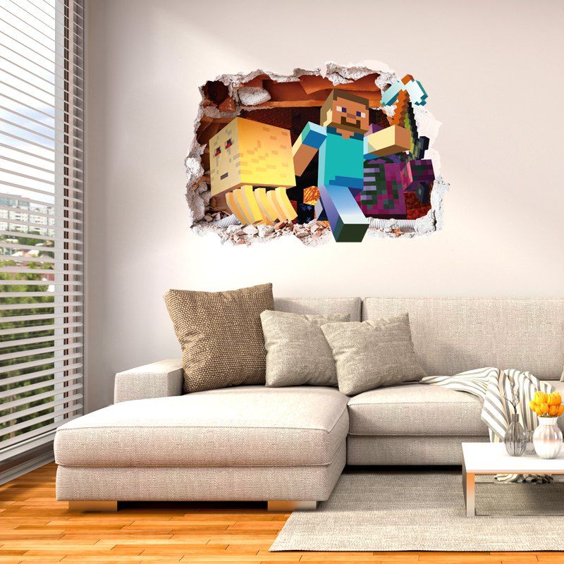 

DSU 6026 Wall Sticker Game My World Pattern Home Decor, Mix color