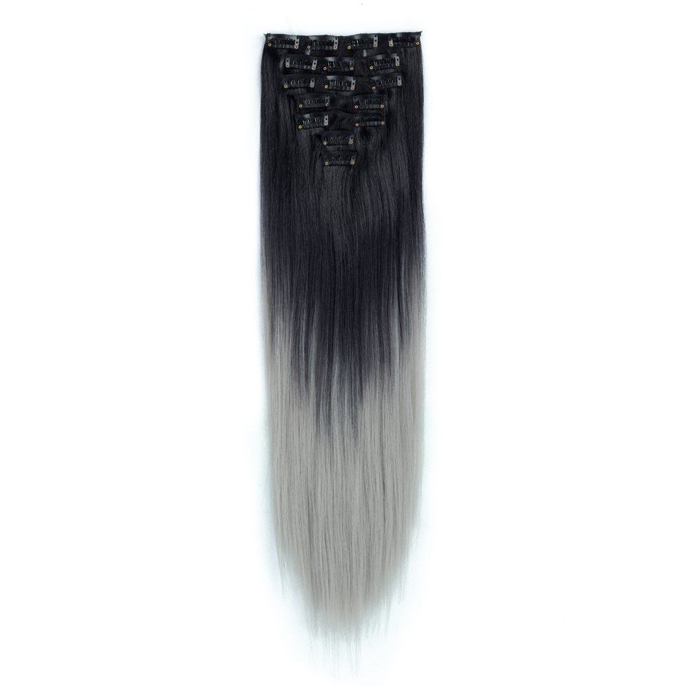 

TODO Straight Ombre 7-Piece 16-Clip Clip-in Hair Extensions, #1