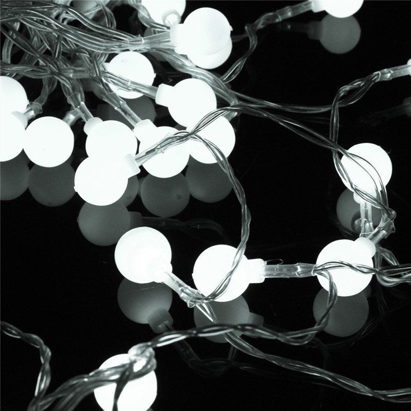 

40-LED Grinding White Ball Christmastree String Lights Decorated Colored Lamp