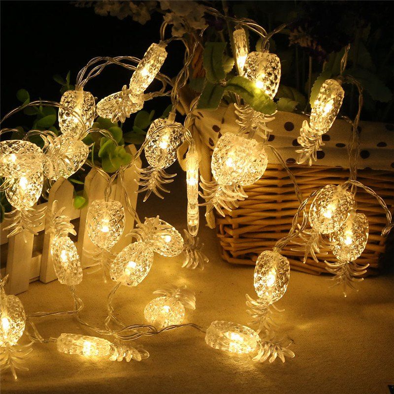 

20-LED Pineapple Shaped Christmastree String Lights Decoration Colored Lamp, Warm white light