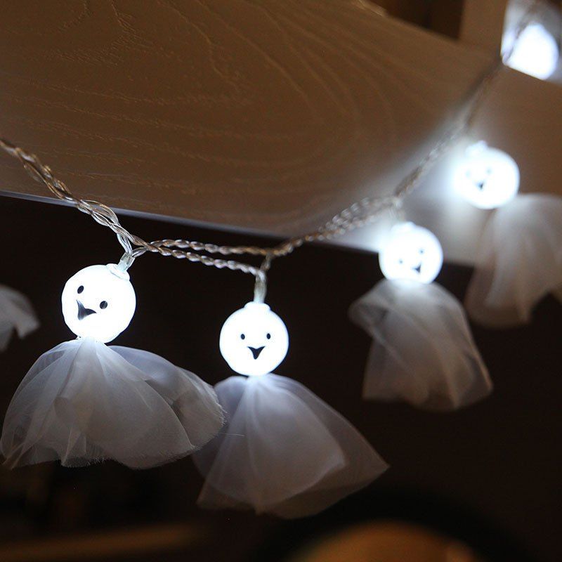 [31 OFF] 10LED Halloween Ghost String Lights Decorated Colored Lamp