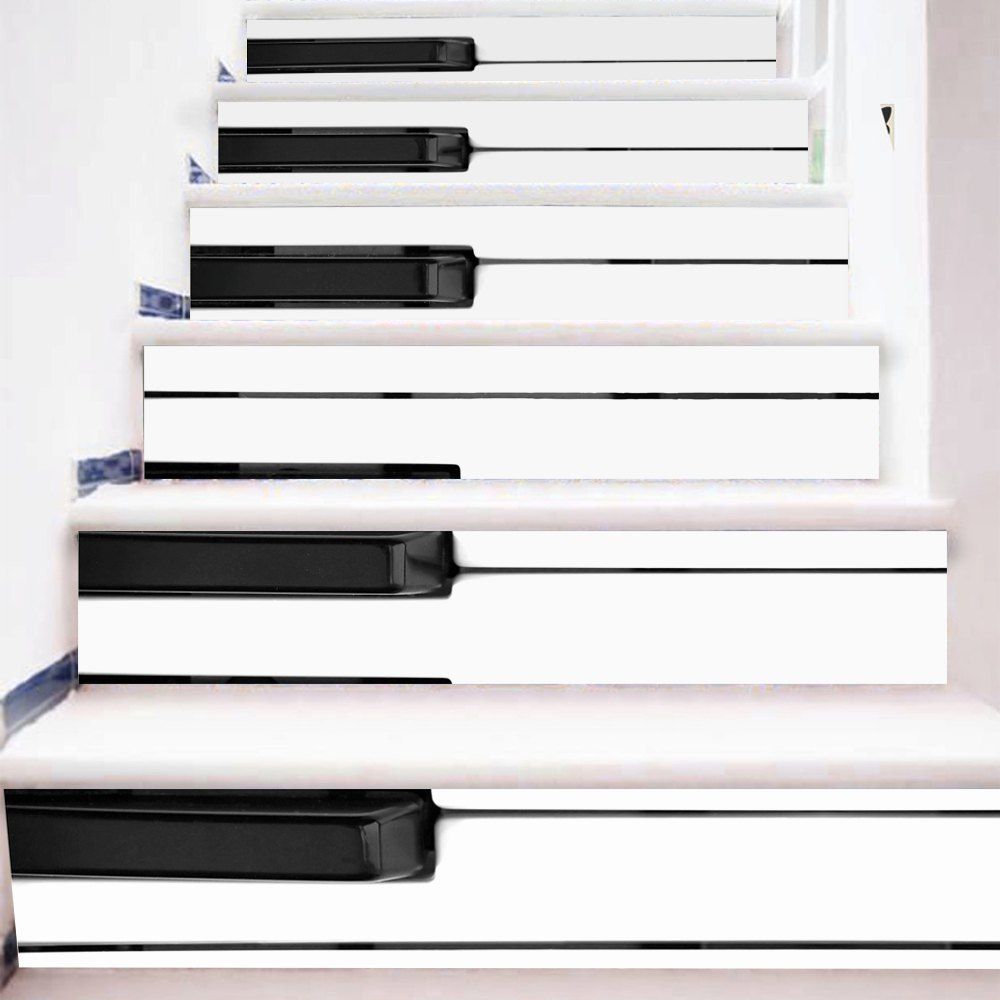 

Piano Keys Style Stair Sticker Wall Decor, Mixed color
