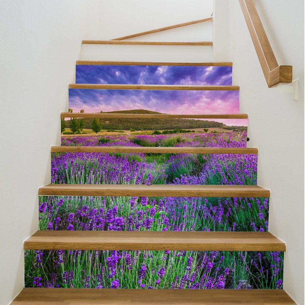 

Lavender Style Stair Sticker Wall Decor, Mix color