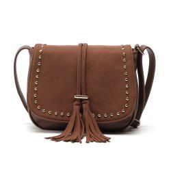 Sac Bandoulière à Rivets à Glands -  