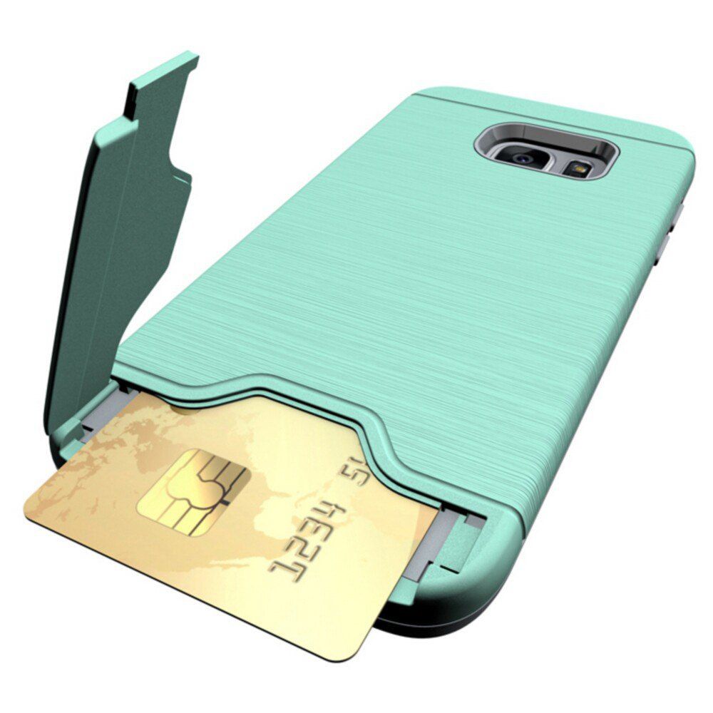 

Shockproof Convenient One Card Slot Hard Back Case for Samsung Galaxy S7 Edge, Green