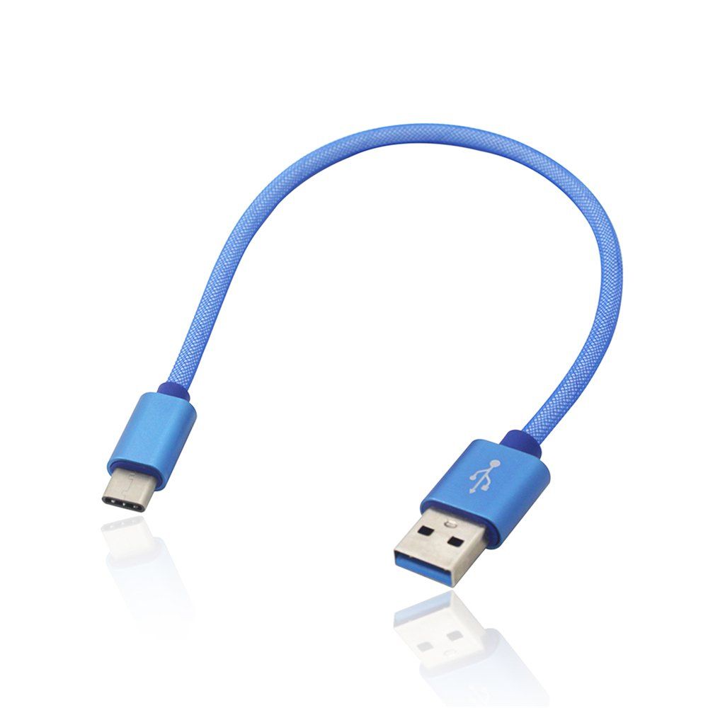 

3.4A Quick Charge Usb 3.1 Type-C Charging / Data Transfer Cable (25cm), Blue
