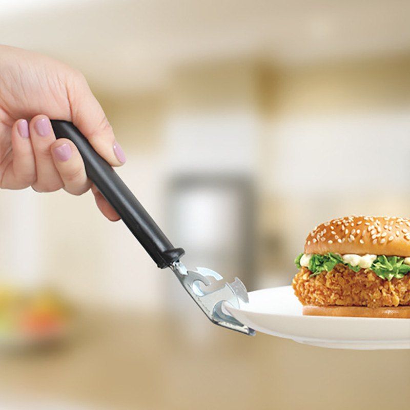 

Multifunctional Stainless Steel Anti-Hot Plate Clip Bottle Opener, Silver and black