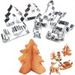 Hoard 8PCS 3D Christmas Scenario Cookie Cutter Mold Set Stainless Steel Fondant Cake Mould -  