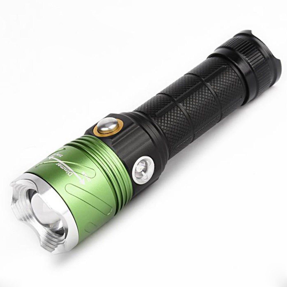 

U`King ZQ - X1032 T6 1000LM 3 Mode Rechargeable Zoomable Flashlight Torch with Purple Light, Green