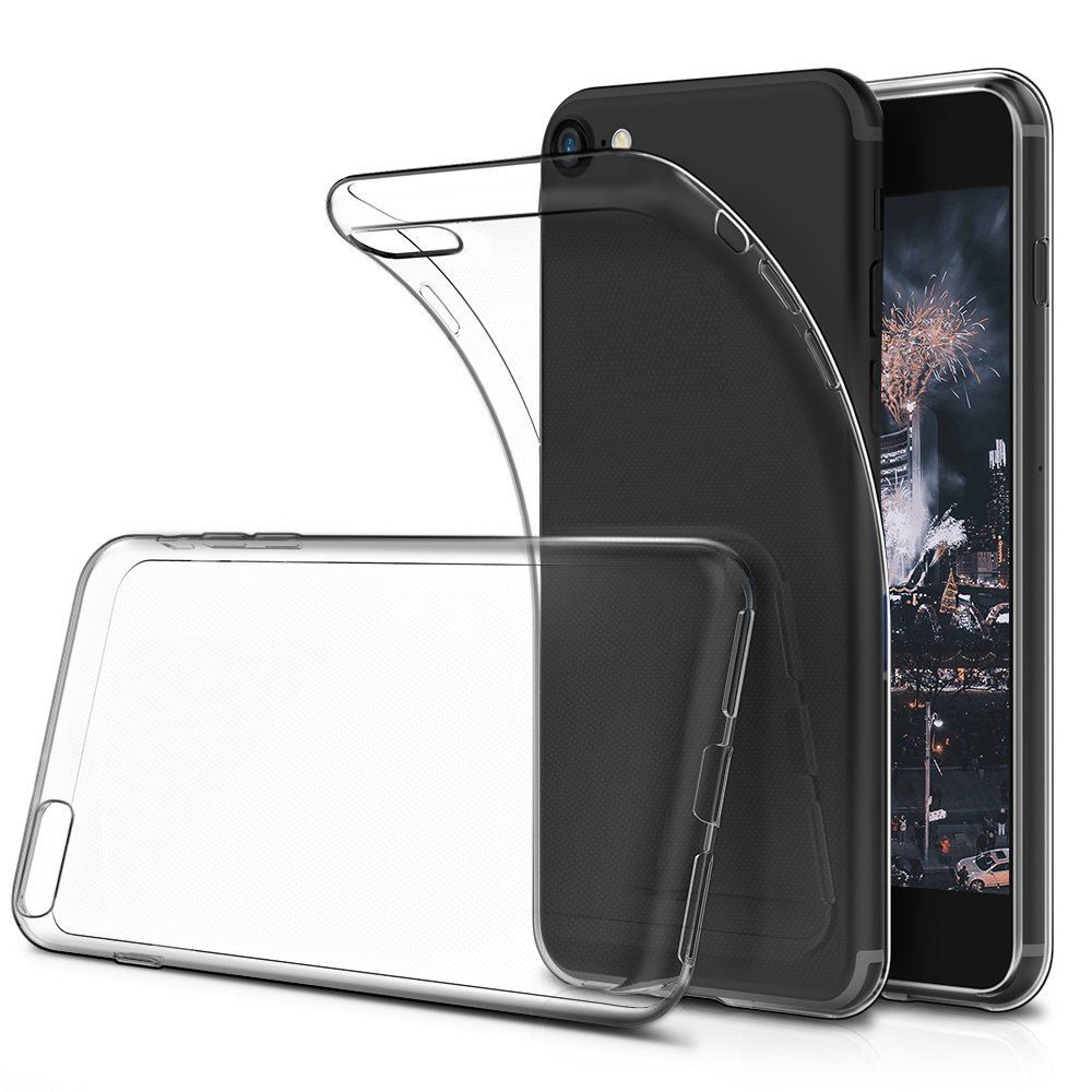 

Ultrathin Silicone Shock-Absorption Bumper Tpu Clear Case for iPhone 8, Transparent