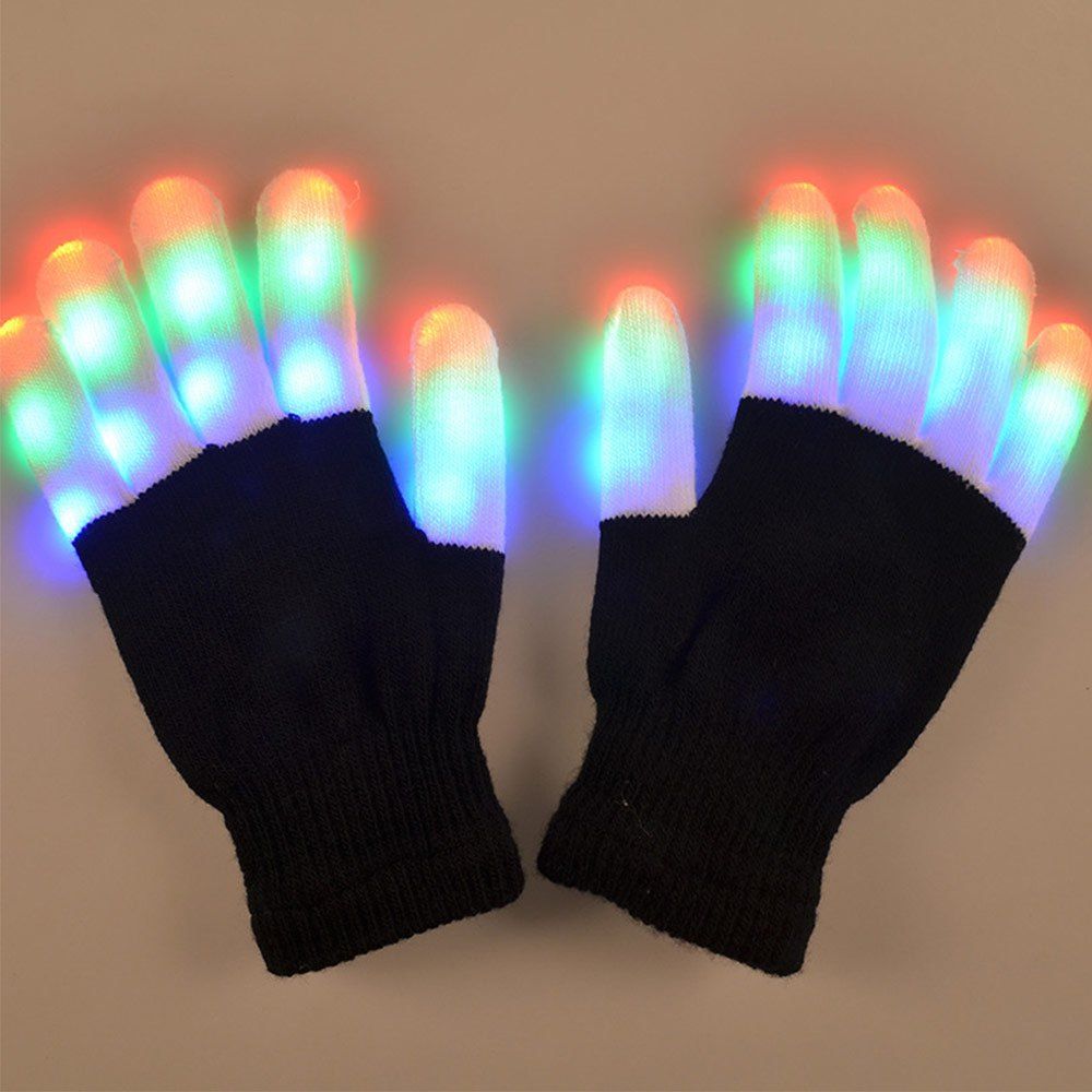 

YouOKLight RGB 6 Mode Flashing LED Glove for Christmas, Rgb;black;white