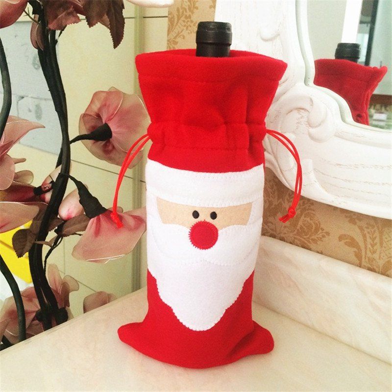 

Creative Santa Claus Red Wine Bottle Bag Christmas Decoration