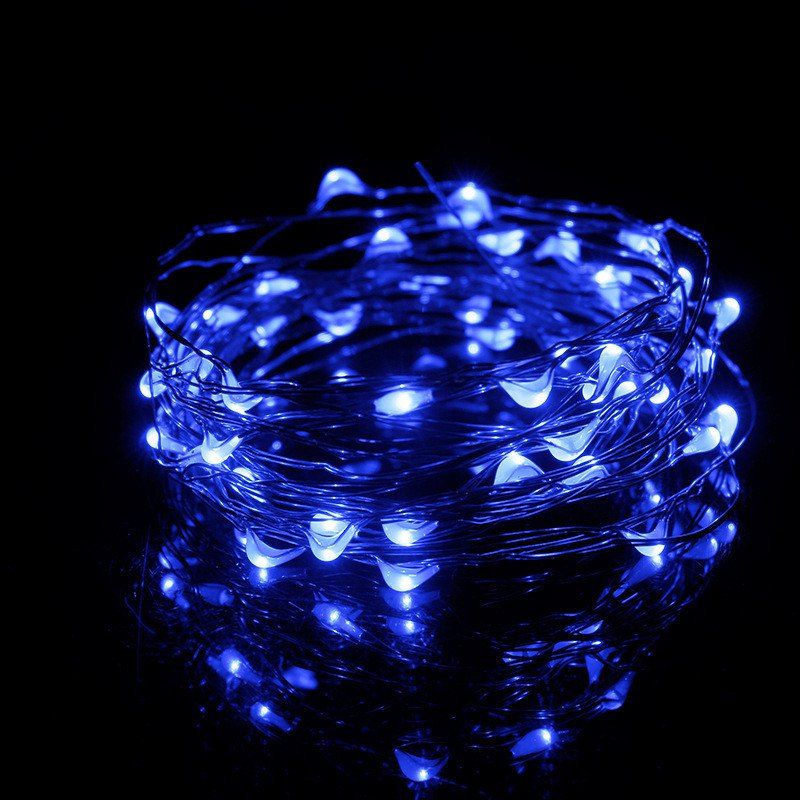 

AY - hq218 5M 50 LED Copper String Lights with USB Cable for Party, Blue light