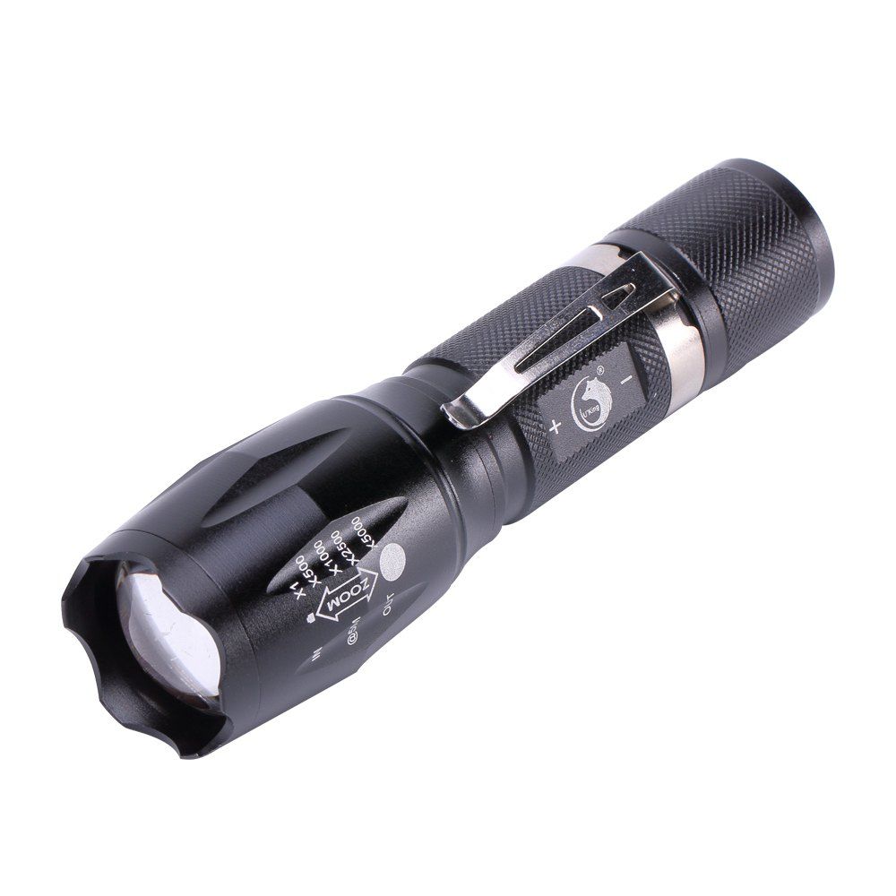 

U`King ZQ - X1017 Flashlight XML T6 1000LM 5 Mode Zoomable Torch Set, Black;black;golden;green;pink;silver