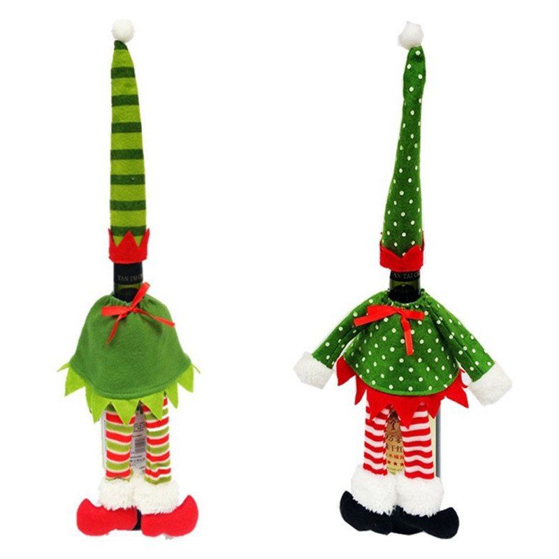 

AY - hq244 2PCS Christmas Decoration Wine Bottle Cover, Colormix