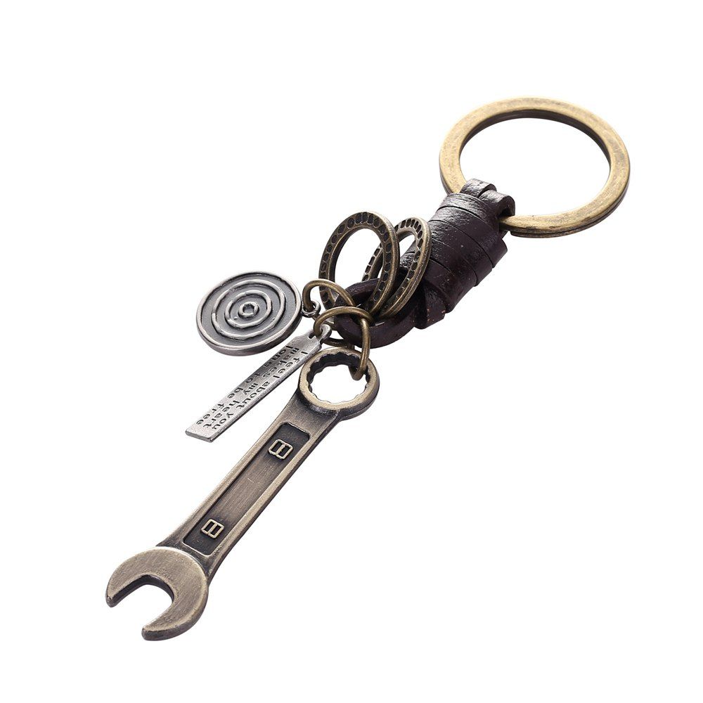 

Men'S Key Ring Wrench Molding Punk Brief Key Ring Accessory, Bronzed