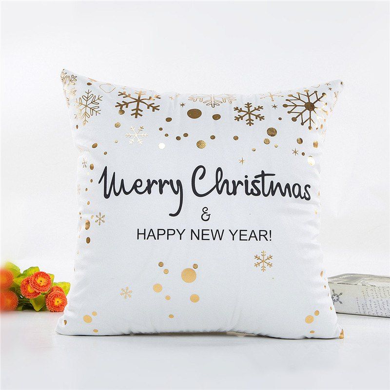 

Christmas Decoration Pillowcase Comfortable Pillow Cover, White