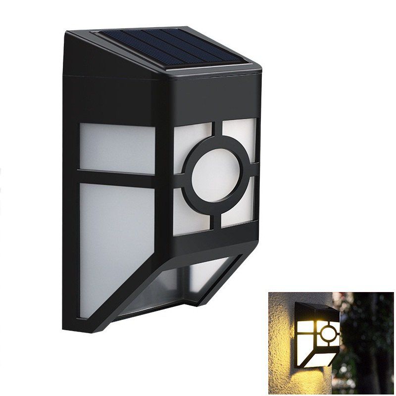 

1PCS Polycrystalline silicon solar light-operated Super Bright Wall Mount Outdoor Garden Lamp, Warm white light