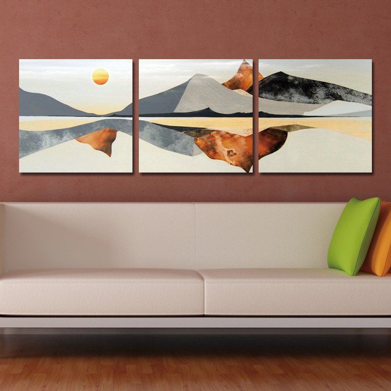 

DYC 10046 3PCS Abstract Landscape Print Art Ready to Hang Paintings, Colormix