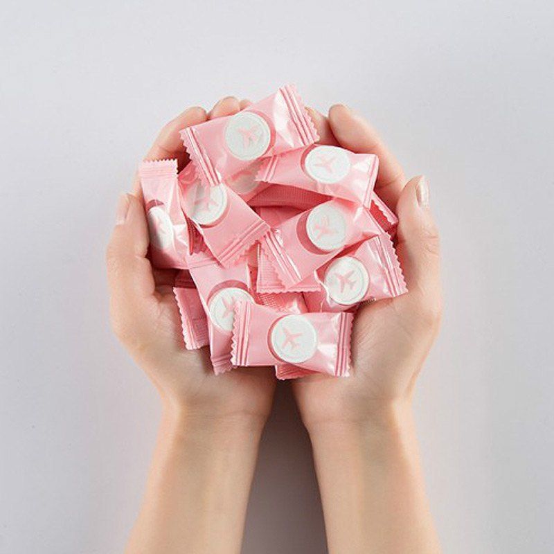 

Single Use Face Compressed Towel Set for Travelling 50PCS, Pink