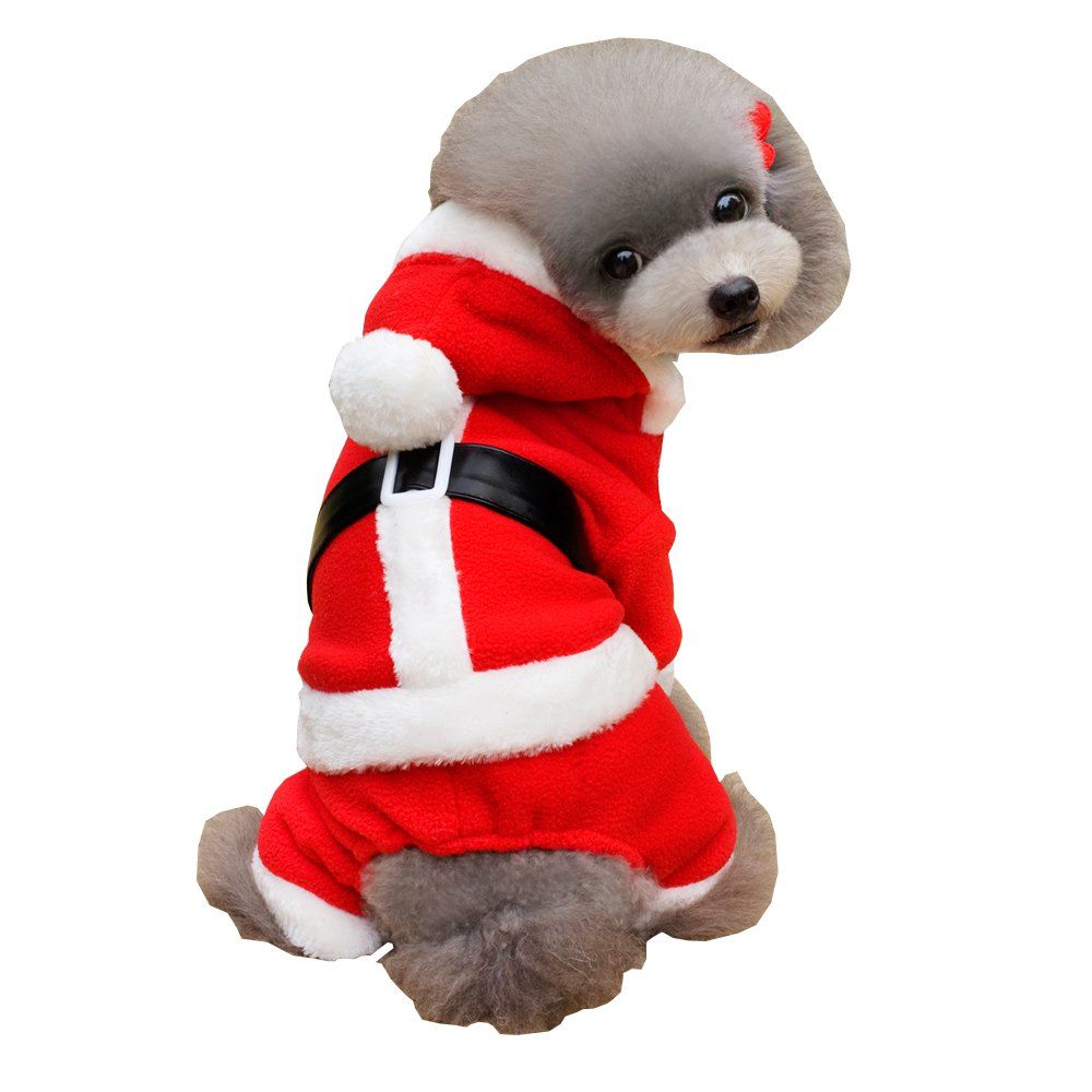 

Lovoyager A1701 Winter Warm Fleece Dog Hoodies Coats Christmas Halloween Pet Costumes Dress Red Clothes