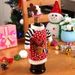 WS Christmas Deer Elk Style Red Wine Champagne Bottle Covers Bag For New Year Christmas Decorations Ornament -  