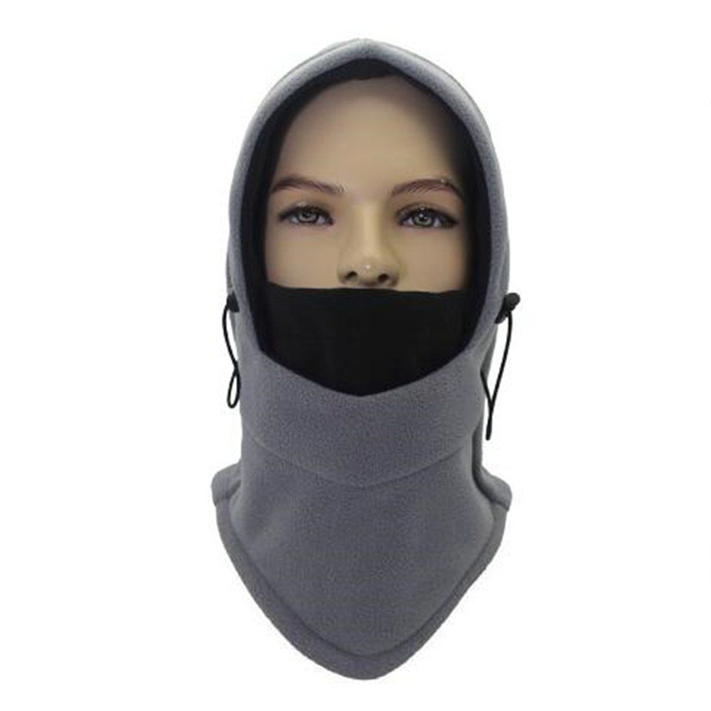 

Outdoor Multifunctional Double Fleece Unisex Windproof Face Mask Cap free size, Chrome