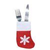 8pcs  Christmas Socks Knife and Fork Storage Bag Decoration -  