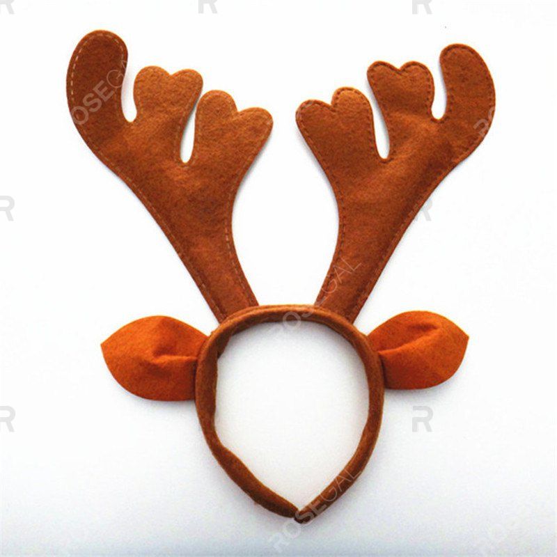 

Christmas Antlers Headband Holiday Birthday Party Props Supplies, Brown