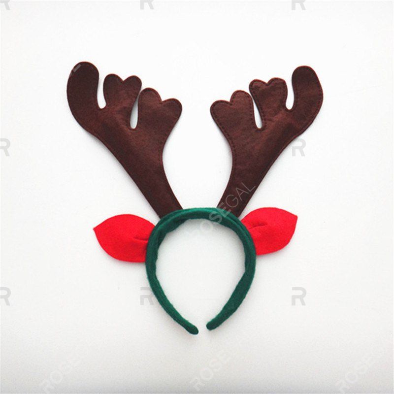 

Christmas Antlers Headband Holiday Birthday Party Props Supplies, Green