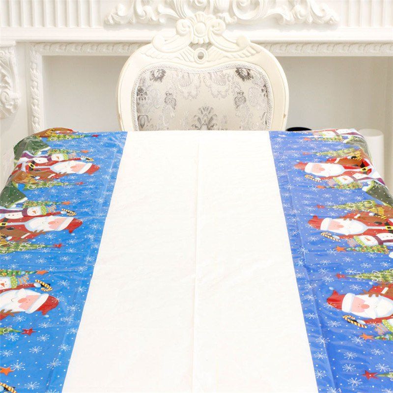 

New Santa Claus Cartoon Tablecloth Christmas Decoration, Blue