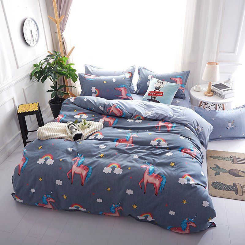 

DYY Fashion Unicorn Personalized Polyester Bedding Set, Colormix