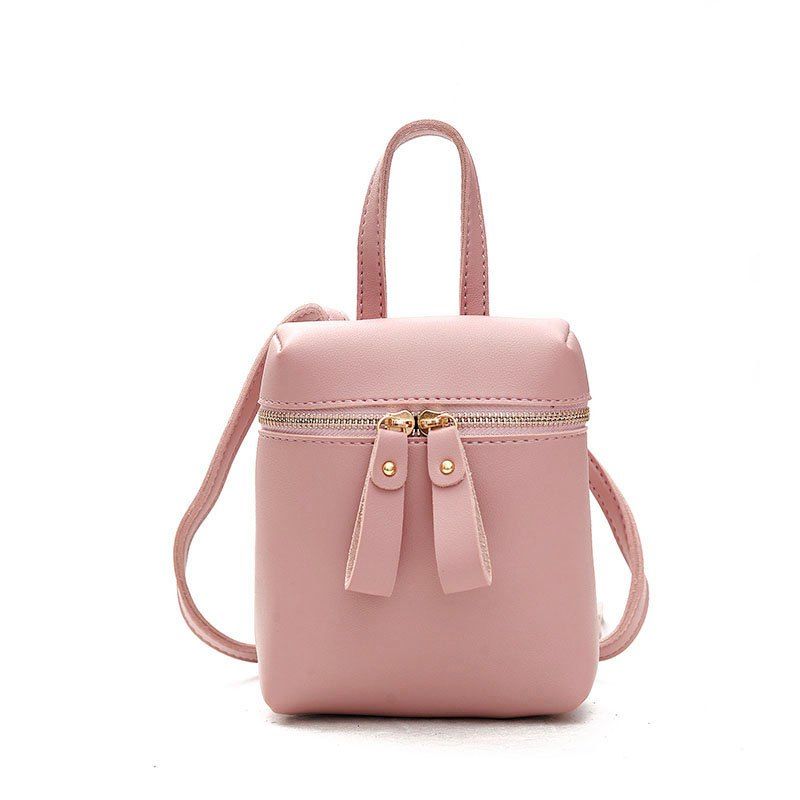 

Zipper oblique handbag Small and Exquisite Beauty and Generous, Pink