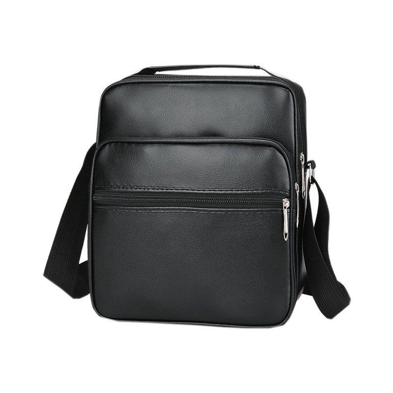 

PU Leather Men's Shoulder Messenger Bag, Black