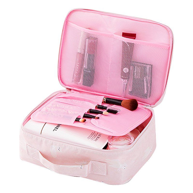 

Travel Storage Bag Portable Durable Large Capacity Makeup Bag, Light pink