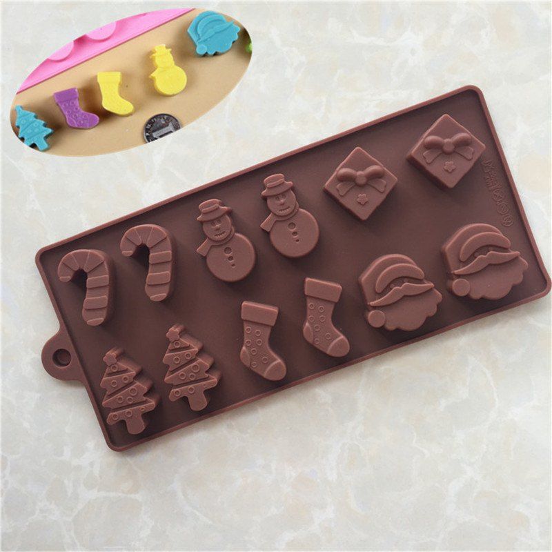 

Christmas Elements Shape Cake Chocolate Baking Mold, Brown