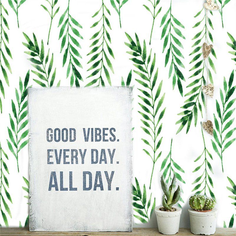 

30pcs of Leaves Wall Stickers for Home Decoration, Green