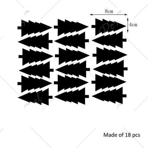 18pcs Christmas Tree Mirrow Wall Stickers for Home Decoration