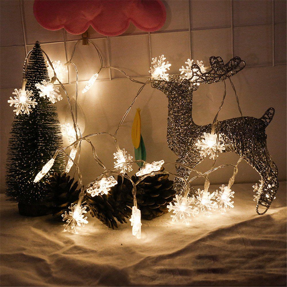 35 Off 2m 20 Led Snowflake Lights Battery Ed String 2m 20 Led Snowflake Lights Battery Ed String For Christmas Decoration