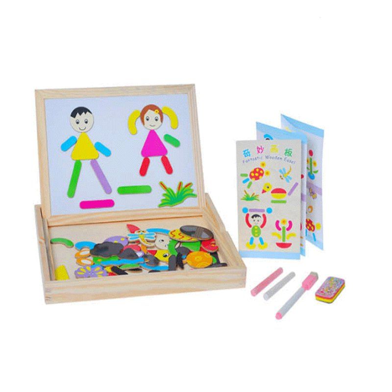 

Double-sided Black White Board Animal Puzzle Set, Colorful