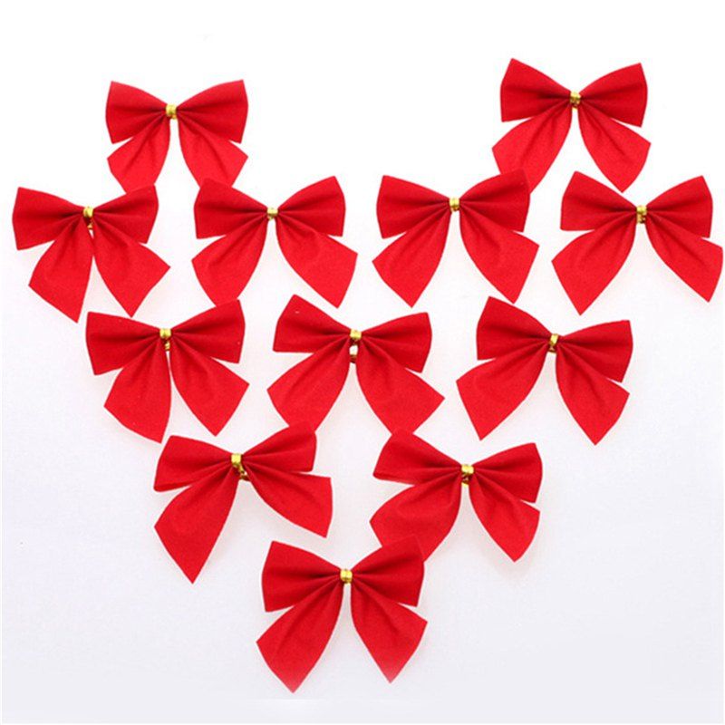 

WS 12PCS Christmas Bow Decoration Home Decoration Party Garden Pendan, American beauty