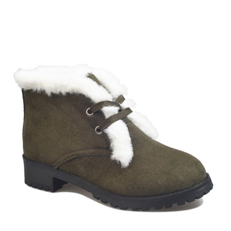 

Ms. Martin Plus 2017 New Cotton Warm Boots, Army green