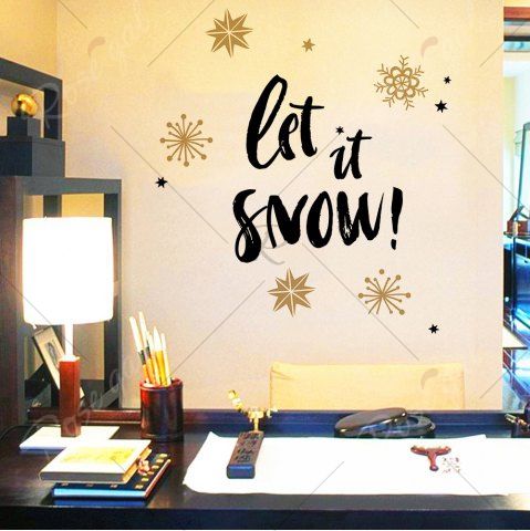 D065 Christmas Wall Stickers Snowflake Dual Color DIY Home Decal