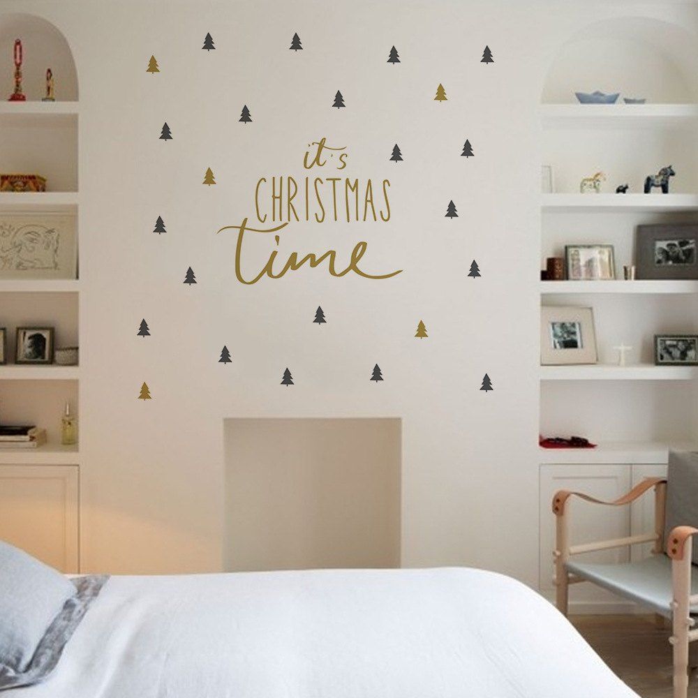 

New Christmas Wall Stickers Christmas Tree Double Color DIY Posters, Colormix