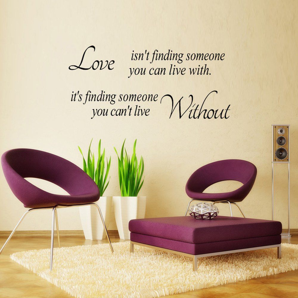 

DSU Wall Sticker Love It's Finding Someone You Cant Live Without, Black
