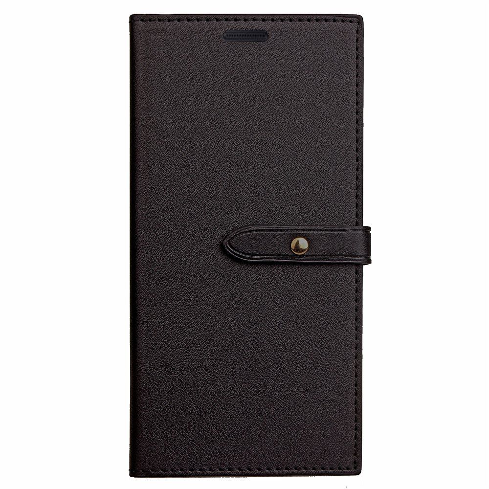 

Velcro Business Card Lanyard Pu Leather for Samsung X Cover 4, Black