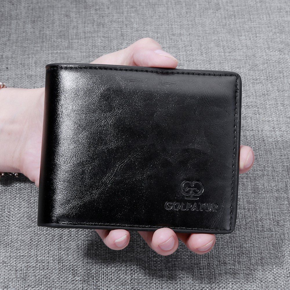 

JPT-9001Multi Card Wallet Card Package New Men'S Short Wallet, Black;brownie