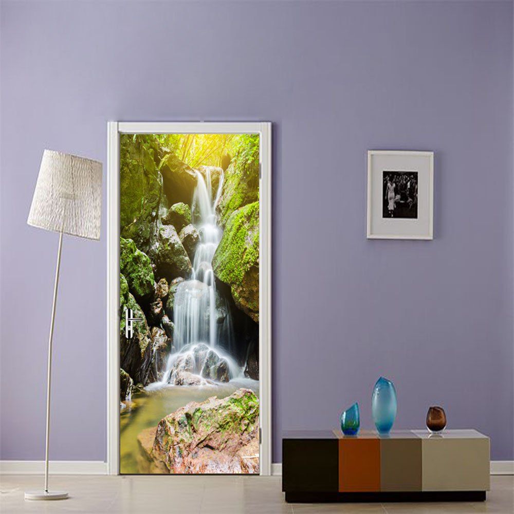 

DSU MT062 Alpine Falls Wall Sticker Mural Bedroom Door Poster Home Decor, Mixed color